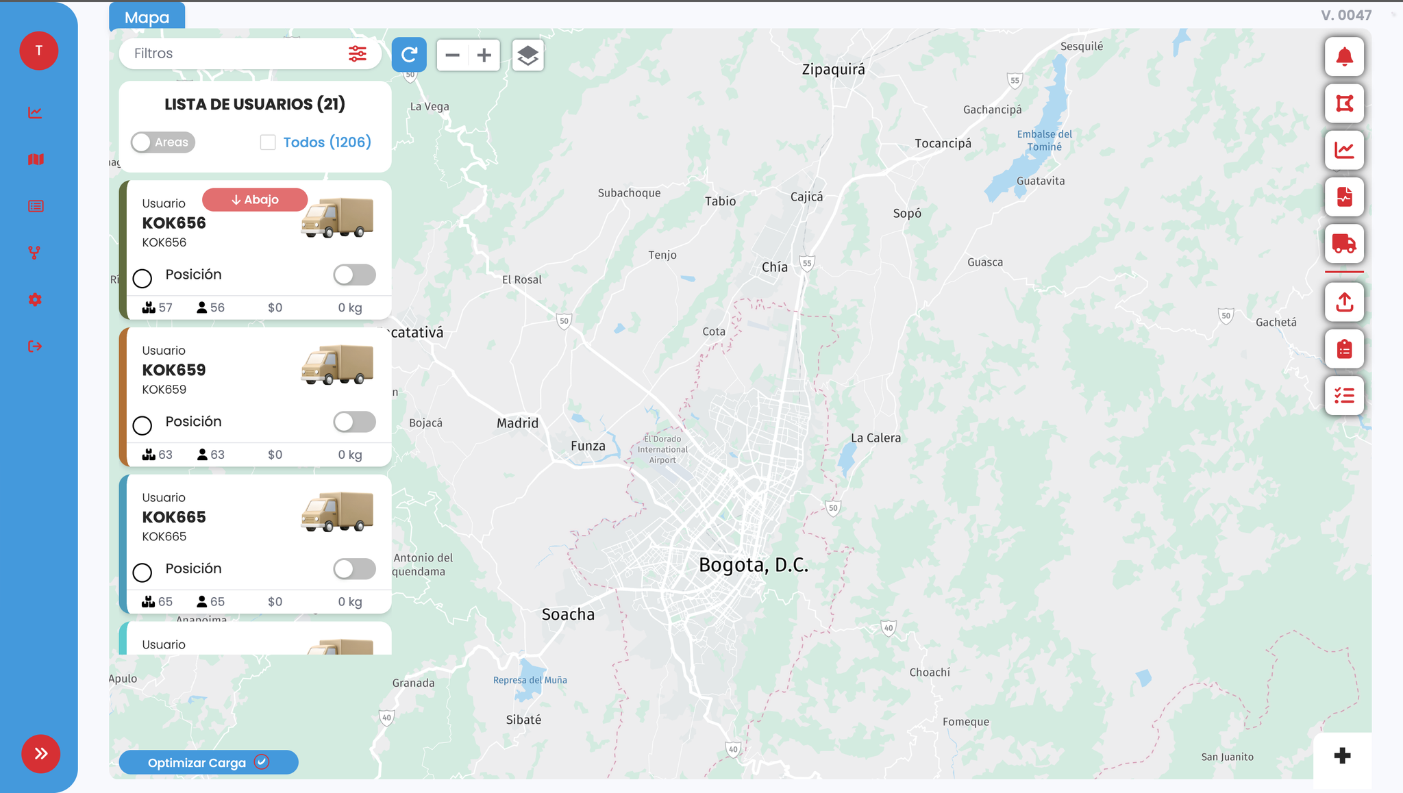 Celuweb 2.0 Mapa de entregas